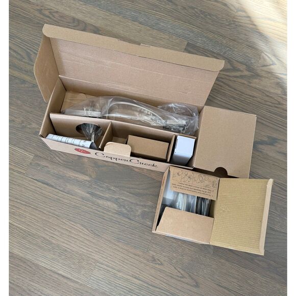 Copper Creek Heritage Front Entrance Door Handle set in Satin Stainless - Picture 6 of 6